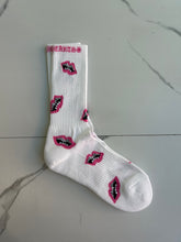 Load image into Gallery viewer, Chrome Hearts Pink Chomper Socks &quot;White&quot;
