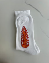 Load image into Gallery viewer, Eric Emanuel Flame Sock "White"
