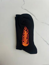 Load image into Gallery viewer, Eric Emanuel Flame Sock "Black"
