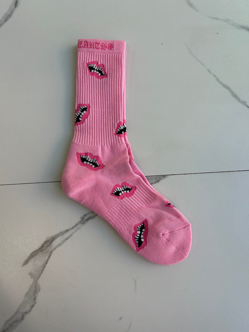 Chrome Hearts Pink Chomper Socks 