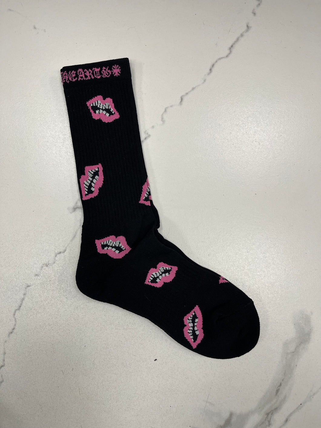 Chrome Hearts Pink Chomper Socks 