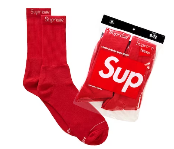 Supreme Hanes Socks (4 Pack) 