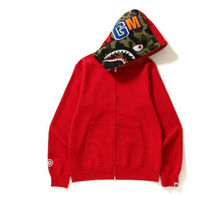 Load image into Gallery viewer, BAPE Shark Full Zip Hoodie &quot;Red&quot;
