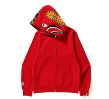 Load image into Gallery viewer, BAPE Shark Full Zip Hoodie &quot;Red&quot;
