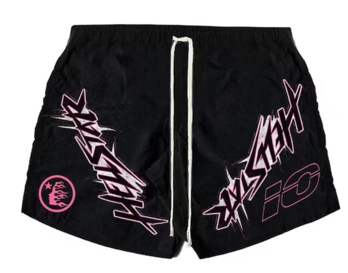 Hellstar Waxed Nylon Athletic Shorts 