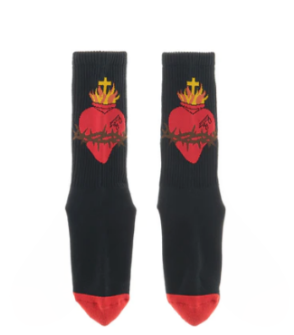 Saint Micheal Heart Logo Socks 