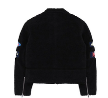Load image into Gallery viewer, Sp5der Sherpa Hunter Moto Jacket &quot;Black&quot;
