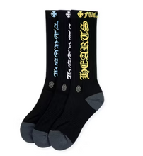 Load image into Gallery viewer, Chrome Hearts 3-Pack CH Socks &quot;Multicolor/Black&quot;
