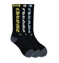 Load image into Gallery viewer, Chrome Hearts 3-Pack CH Socks &quot;Multicolor/Black&quot;
