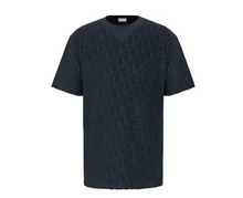 Load image into Gallery viewer, Dior Oversized Oblique T-Shirt &quot;Navy Blue Terry Cotton Jacquard&quot;
