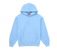 Load image into Gallery viewer, Supreme Satin Applique Hooded Sweatshirt (FW24) &quot;Light Blue&quot;
