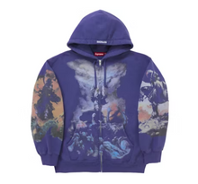 Load image into Gallery viewer, Supreme Frazetta Zip Up Hooded Sweatshirt &quot;Washed Navy&quot;
