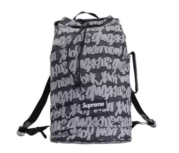 Supreme Fat Tip Jacquard Denim Backpack 