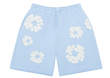 Load image into Gallery viewer, Denim Tears The Cotton Wreath Sweatshorts &quot;Powder Blue&quot;
