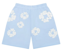 Load image into Gallery viewer, Denim Tears The Cotton Wreath Sweatshorts &quot;Powder Blue&quot;
