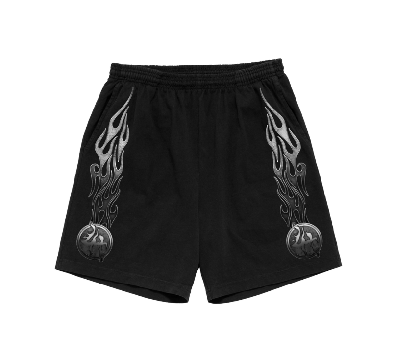 Lost In The Hills Biker Logo Shorts 