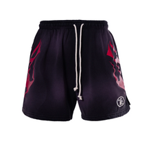 Load image into Gallery viewer, Hellstar Flame Shorts &quot;Black Red&quot;
