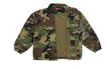 Load image into Gallery viewer, Supreme Spellout Embroidered Ripstop Track Jacket &quot;Woodland Camo&quot;
