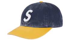 Load image into Gallery viewer, Supreme Pigment Coated 2-Tone S Logo 6-Panel &quot;Dark Denim&quot;
