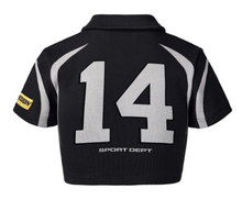 Load image into Gallery viewer, Vale Forever Women&#39;s 007 Rugby Tee &quot;Black&quot;
