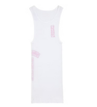 Load image into Gallery viewer, Chrome Hearts T Bar Rib Tank &quot;White/Pink&quot;
