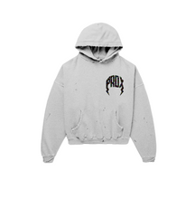Load image into Gallery viewer, Paradox Distressed Pull-Over Hoodie &quot;Multi-colored Gem&quot;
