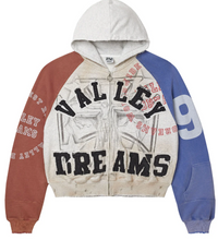 Load image into Gallery viewer, Vale Forever Patriot Chop/Screw Hoodie &quot;Cream&quot;
