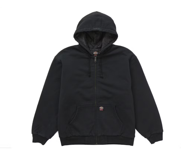 Supreme Dickies Quilted Lined Zip Up Hooded Sweatshirt 