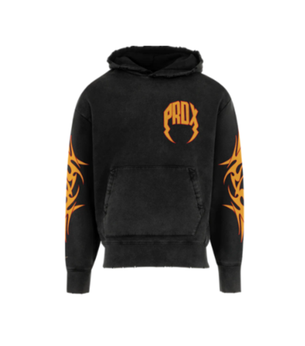 Paradox Tribal Print Logo Pull-Over Hoodie 