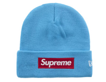 Load image into Gallery viewer, Supreme New Era Box Logo Beanie (FW25) "Cyan"
