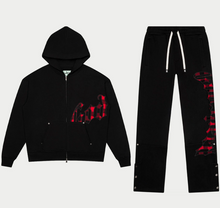Load image into Gallery viewer, Godspeed OG Logo Sweatsuit "Black Red Plaid"
