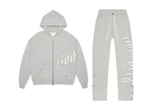 Load image into Gallery viewer, Godspeed Og Logo Sweatsuit V2 "Grey Silver Satin Boom"
