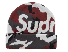 Load image into Gallery viewer, Supreme Big Logo Beanie (FW25) "Red Camo"
