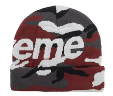 Load image into Gallery viewer, Supreme Big Logo Beanie (FW25) "Red Camo"
