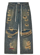 Load image into Gallery viewer, Vale Forever Iced Out Denim "Blue"
