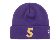 Load image into Gallery viewer, Supreme New Era Devil S Logo Beanie "Purple"
