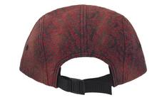 Load image into Gallery viewer, Supreme Stitched Old English Denim Camp Cap "Red Denim"
