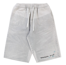 Load image into Gallery viewer, Boredom Kills Denim Print Shorts "Grey"
