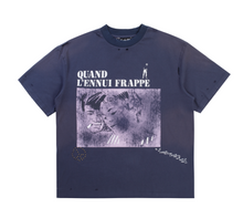 Load image into Gallery viewer, Boredom Kills French Tee "Navy"
