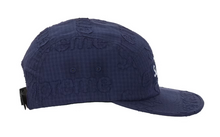 Load image into Gallery viewer, Supreme Monogram Gingham Camp Cap "Navy"
