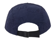 Load image into Gallery viewer, Supreme Monogram Gingham Camp Cap "Navy"
