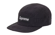 Load image into Gallery viewer, Supreme Monogram Gingham Camp Cap "Black"
