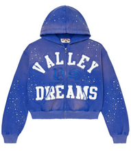 Load image into Gallery viewer, Vale Forever Classico Zip Up Hoodie "Sapphire Blue"
