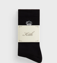 Load image into Gallery viewer, Kith Insignia Cotton Mid Crew Socks "Black"
