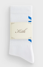 Load image into Gallery viewer, Kith Fast Logo Cotton Crew Socks "White"

