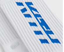 Load image into Gallery viewer, Kith Fast Logo Cotton Crew Socks "White"
