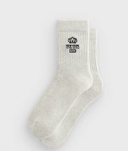 Load image into Gallery viewer, Kith Insignia Cotton Mid Crew Socks "Heather Grey"
