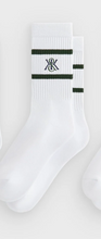 Load image into Gallery viewer, Kith K Crest Striped Sock "Green"
