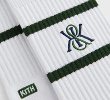 Load image into Gallery viewer, Kith K Crest Striped Sock "Green"
