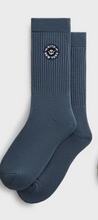 Load image into Gallery viewer, Kith Rose Script Sock "Navy"
